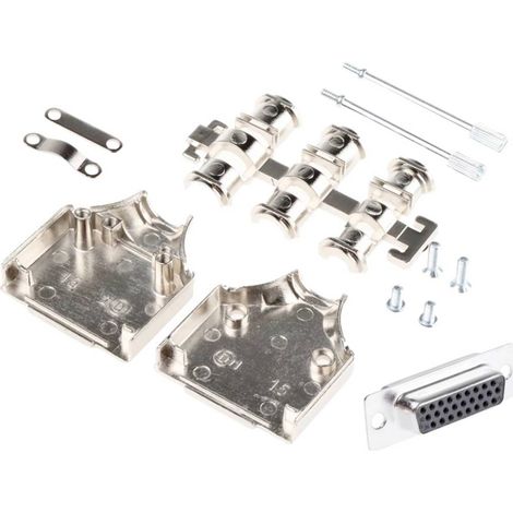 MH Connectors MHDM15-HD26FS-K KIT connettori maschio SUB-D 180 ° Numero Poli (num): 15 Punte a saldare 1 pz.