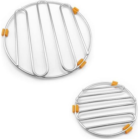 CSPARKV Cuisson À La Vapeur Rack-Grille Ronde à gâteaux,Grille de Refroidissement,pour Grille à gâteau pour la Cuisson, la Cuisson et la friture (Acier Inoxydable Rond) (1/5)
