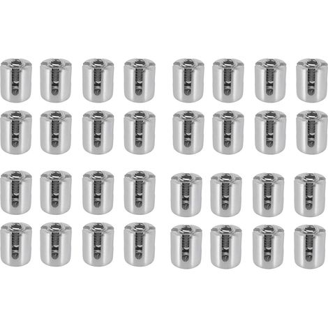 32Pièces Séries Treillis de Mur Vert de Câble Métallique D'Acier Inoxydable Ajustant Le Croisé de L'Agrafe 3mm (1/5)