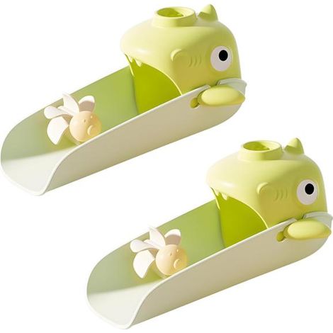CCYKXA  Zwei Silikon-Wasserhahnverlängerungen für Kinder mit Temperatursensoren, geeignet zum Händewaschen von Kindern und Babys, geeignet für Küche und Bad.
