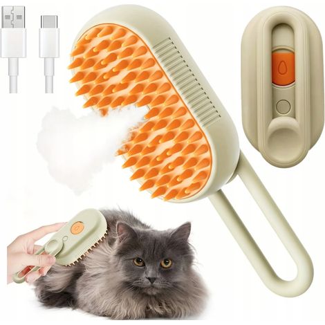 Dampfbürste für Hunde und Katzen, feuchtigkeitsspendendes Fellmassagegerät zur Pflege (1/5)