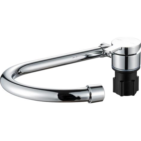 Grifo de cocina plegable para caravanas y autocaravanas: mezclador monomando de 360° con mangueras de cobre para autocaravanas, barcos y camping. (1/5)