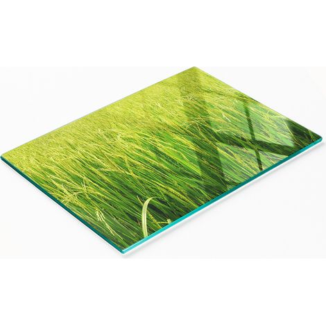 Tabla de cocina decorativa multifuncional, resistente, con diseño de campo de arroz, 80x52 cm. (1/5)