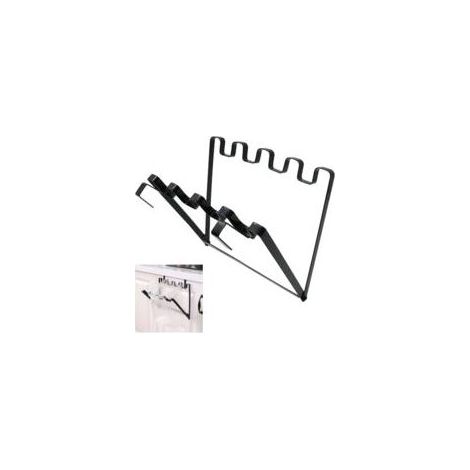 Support Sac Poubelle Suspendus Pliable - Porte-Sac Poubelle Simple en Fer avec Crochets, adapté Porte d'armoire 1,8 cm, pour Cuisine, Voyages, Maison, Placard, tri sélectif Product (1/4)
