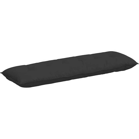 Coussin de Dos Noir 160 x 50 cm Tissu en microfibre (1/5)