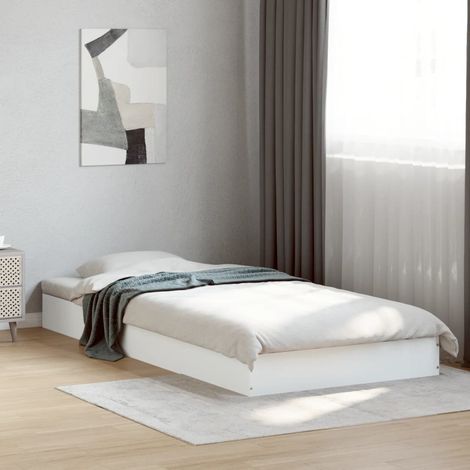 vidaXL Giroletto Bianco 90x200 cm in Legno Multistrato
