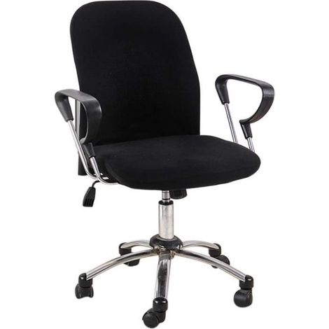 Housse de Chaise de Bureau - [MARQUE] - Amovible - Stretch - Noir (1/3)