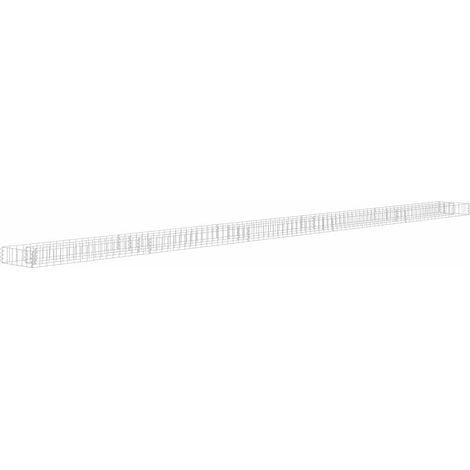 Maison Exclusive - Lit surélevé à gabion Acier galvanisé 450x30x10 cm (1/5)