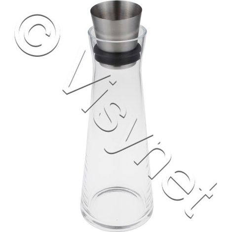 Glaskaraffe Flow Slim 1l Glas/Edelstahl (1/2)