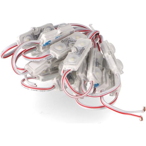 IluminaShop - Cadena de 20 Modulos de 2 LED SMD Samsung 12V DC 1W  Blanco Frio 6000K (1/4)