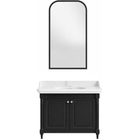 Mueble de baño JACOB DELAFON Cléo 1889 gris intenso + lavabo de 1 orificio + espejo (1/5)