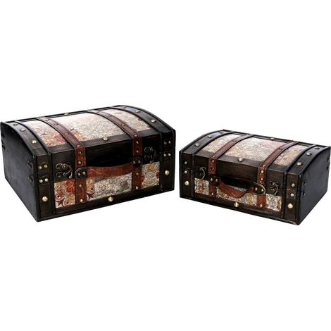Scatola legno 1-2 nero rettangolare cm36x29h18 (1/3)