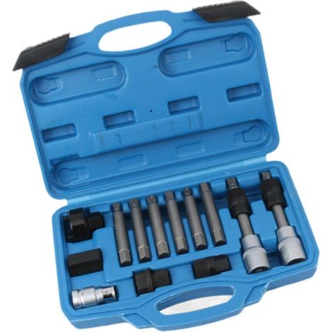 Kit de 13 outils pour le démontage de la poulie d'alternateur et de la courroie de moteur (1/5)