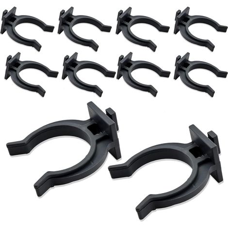 Pack of 10 Kitchen Skirting Board Clips 28 mm ABS & PVC, Kitchen Skirting Board Fasteners, Kitchen Skirting Board Fixings, Furniture, Sofas, Tables, Beds and TV Stands (1/5)