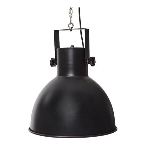 Perel – Chauffage de terrasse suspendu 1500W – Élément chauffant en carbone – Design industriel en métal noir – Ø 42 cm x 47 cm - PHC1500-H2