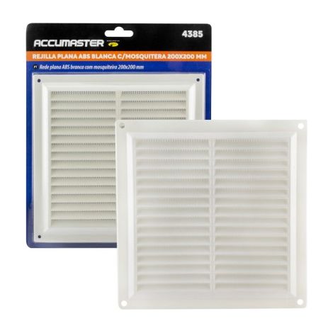 Rejilla Plana ABS Blanca C/Mosquitera 170x170mm O 200x200mm (1/2)