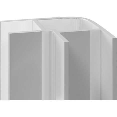 WholePanel 10mm Bright Polished Aluminium Wall Panel External Corner Trim (1/5)