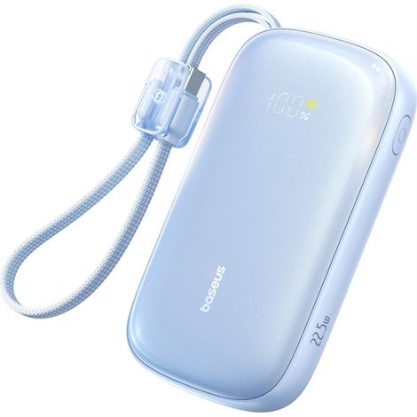 Powerbank da 20000 mAh 22,5 W con display e cavo EnerFill FC21 Qpow 3 Ultra - blu (1/5)