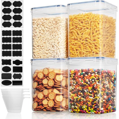 5,2L Boîtes Rangement Cuisine Lot de 4, Boîtes Hermétiques Alimentaires avec Couvercle (1/5)