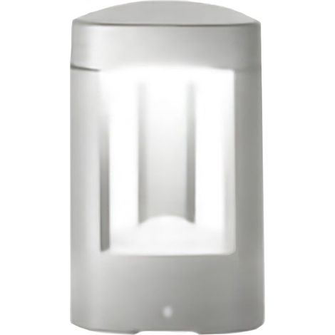 Lampioncino esterno gea led janet ges483 20h led lampada terra grigio moderna alluminio gx53 ip54