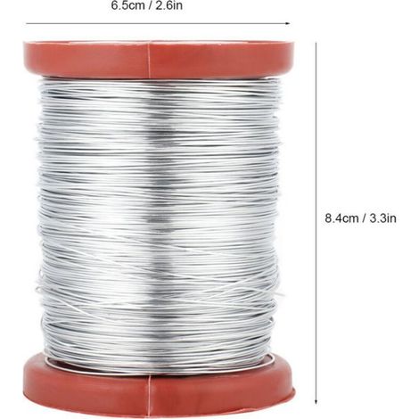 2 Rouleaux Fil pour cadre de ruches, Acier inoxydable et Fer, Diamètre 0,5mm, Pour apiculture (1/4)
