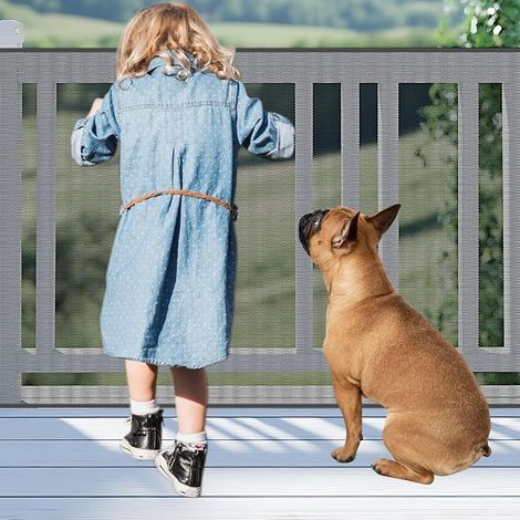 1 x 3m x 90cm Stair Protection Net with Ribbon and Plastic Key, Raised Durable Fall Protection Net for Baby and Pets (1/5)