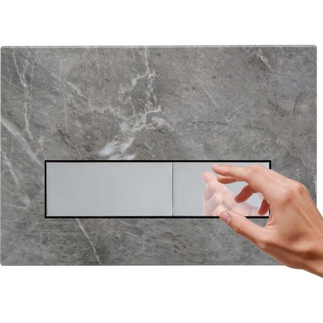 Plaque de Commande WC Compatible avec Duofix Sigma, Delta et Basic, Kit de Rechange avec Tiges de Poussée et Cadre de Montage pour UP300 (1/5)