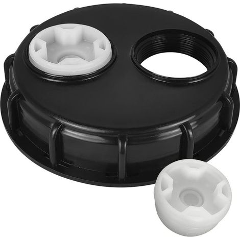 (1 pièce)IBC Bouchon de réservoir d'eau IBC avec couvercle ventilé 155 mm avec double trous d'aération, accessoires de réservoir IBC pour réservoir d'eau de 1000 L (1/5)
