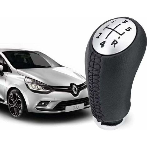 Lederschaltknauf, kompatibel mit Clio 3-5-Gang – auch kompatibel mit Laguna / Megane 2 / Clio 4 / Scenic / Kangoo (1/5)