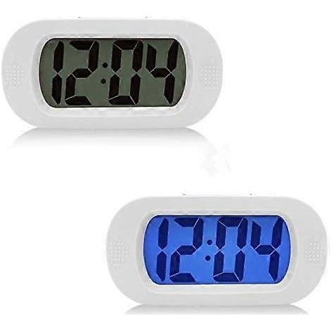 Mini réveil du matin, réveil simple, réveil avec fonction snooze, grand format avec affichage LCD numérique LED silencieux. (1/3)