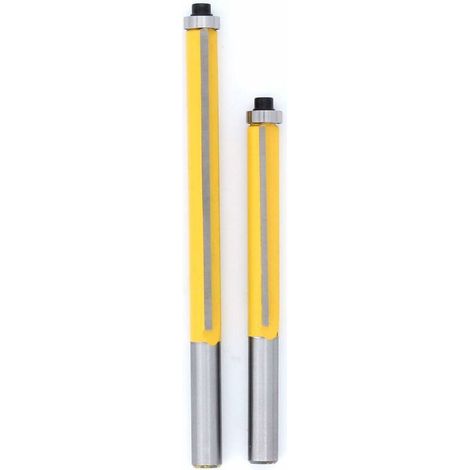 2pcs 8mm Tige Flush Trim Router Bits Extra Long Mèches Carbide Router Bits à Bois Fraise à Menuiserie Outil de Woodworking Cutter Lame