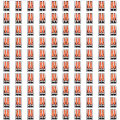 100Pcs Connecteurs de Câblage à Enfichage Rapide, Blocs de Jonction pour Fils Parallèles, Dispositif PCT-212 (1/5)