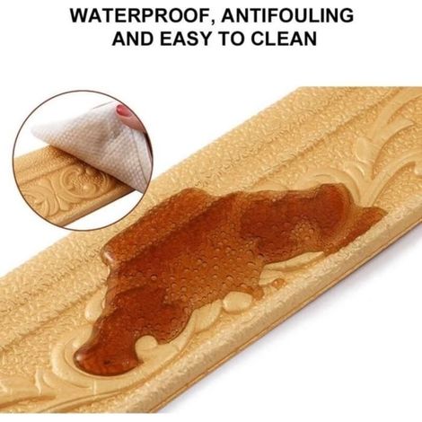 frise murale autocollante 10mx8cmx5mm moulure murale adhesive,plinthe de recouvrement pour plafonds,ligne imperméable anti-collision