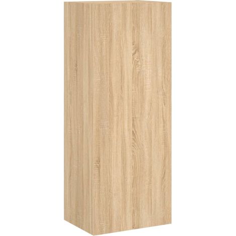 Mobile TV multimediale mensola TV credenza TV sala da pranzo soggiorno camera da letto a parete rovere Sonoma 405 x 30 x 102 cm legno ingegnerizzato marrone 020028156