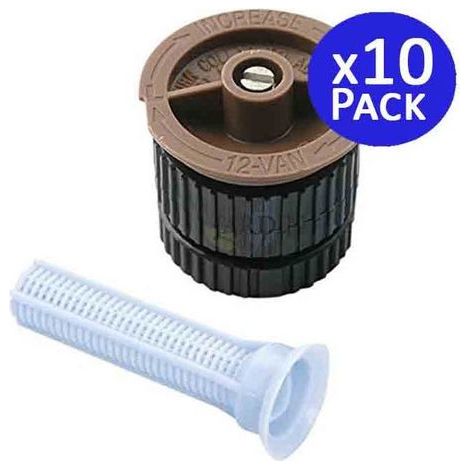 Pack 10 Toberas para difusores Rain Bird 12VAN regulable  Alcance 3,7 metros  Precisión y alcance (1/3)
