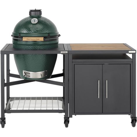 Pack MEDIUM - Table modulaire avec plateau-grille + Meuble placard - Egg - ConvEGGtor - 3 lots de 2 roues - Big Green Egg (1/2)