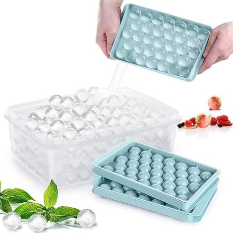 Eiswürfelform mit 2 Fächern, Eiswürfelform mit Sicherheitsverschluss, 33 Eiswürfel - 0 (1/5)