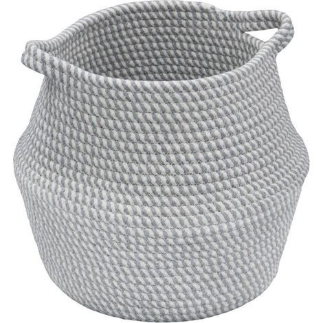 Edison Round Belly Cotton Rope Storage, Medium, Grey (1/4)