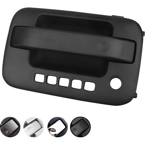 Außentürgriff - kompatibel mit Ford F150 (2004-2014) und Lincoln Mark LT (2006-2014) - Außentürteile - mit Tastaturlöchern (schwarz) (1/5)