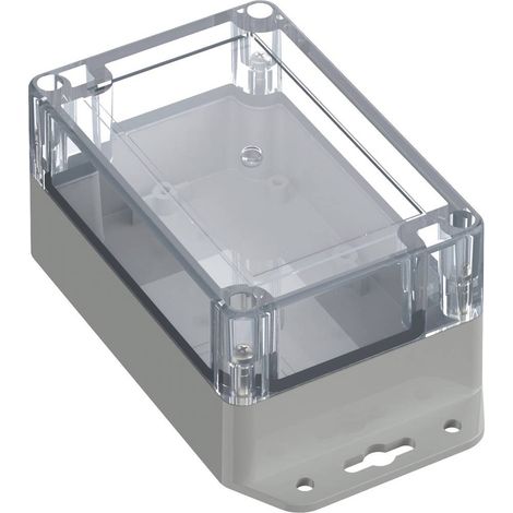 TRU COMPONENTS TC-10860632 Alloggiamento flangia 120 x 80 x 60.20 ABS-PC Grigio luminescente 1 pz. (1/2)
