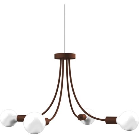 LUMICOM  CLASSIC Plafoniera, 4XE27, max 42W, metallo, marrone corten, D.60cm