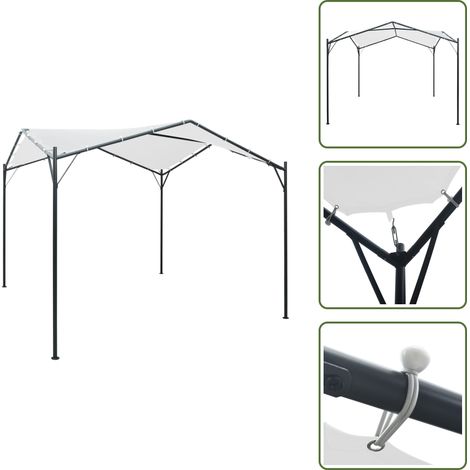 Pavillon 3x3x2,6 m Weiß 180 g/m² - Gartenpavillon - Pavillon Weiß - Outdoor Pavillion - Gartenzelt - Partyzelt (1/5)