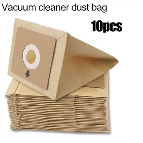Lot de 10 sacs à poussière pour aspirateur, format palette 10 x 11 cm, accessoire pour aspirateur robot et balai ménager. (1/2)