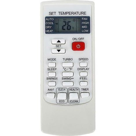 Télécommande de climatiseur de remplacement compatible avec AUX YKRH/102E (1/5)