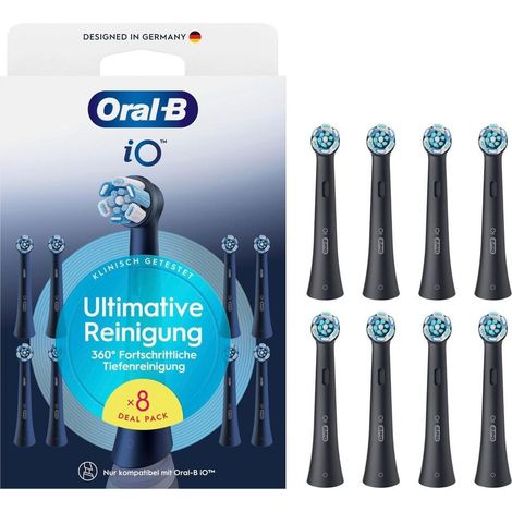 Oral-B iO Ultimative Reinigung, black, 8er Billboard Aufsteckbürsten