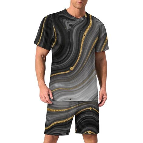 Football Jersey, Men's and Women's Breathable and Quick-Drying T-Shirt, Men's V-Neck Sportswear + Shorts, Football Jersey Set for Pitch, Everyday Wear and Beach (1/5)
