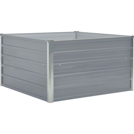 Fioriera 100 x 100 x 45 cm acciaio zincato grigio 020000784