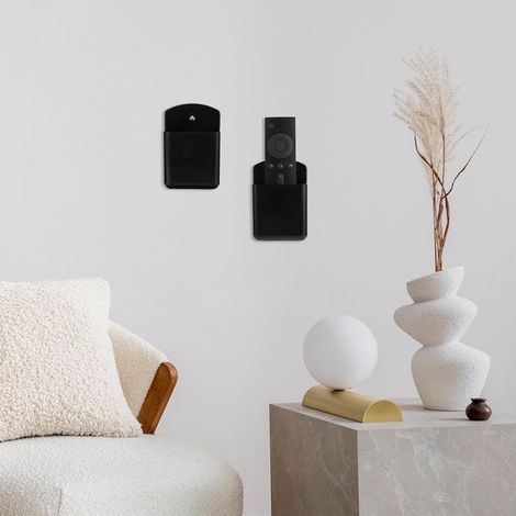 3 pezzi Supporto da parete per telecomando - Porta telecomando TV da parete - Piccolo organizer autoadesivo - Portapenne da parete - Accessori per riporre oggetti in camera da letto, ufficio o scuola (1/4)