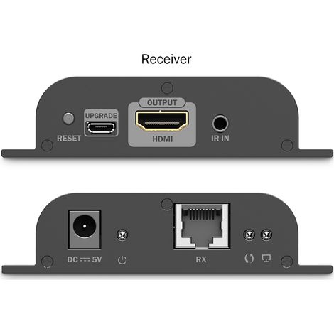 Switch di rete Digitus Ricevitore HDMI per DS55351, 4K/60Hz 120/200 mt. uno-a-molti, CAT, nero
