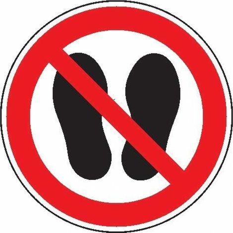 SafetyMarking Verbotsschild Folie D100 mm Betreten der Fläche verboten (1/4)